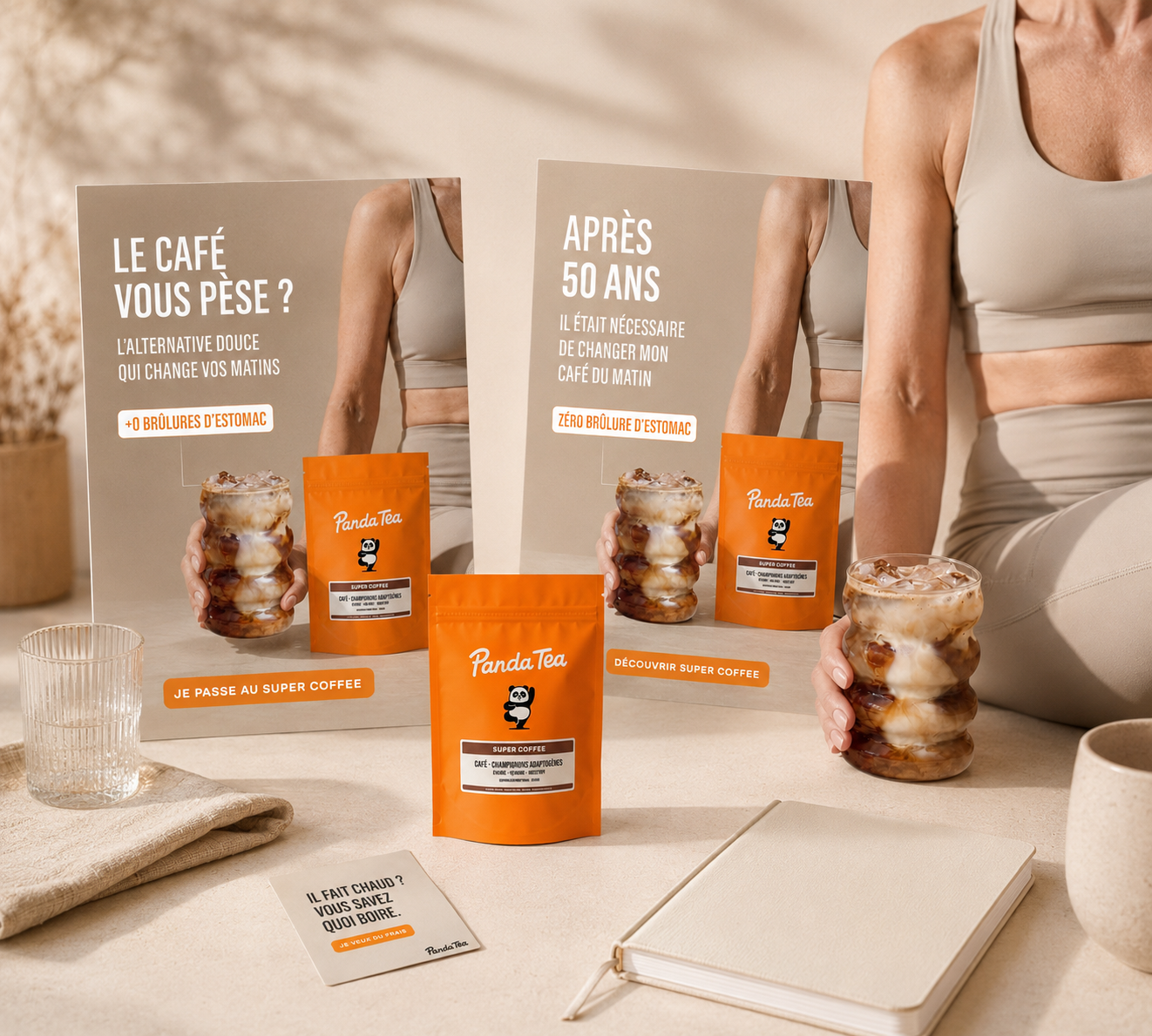 Visuel promotionnel avec hiérarchie claire du message